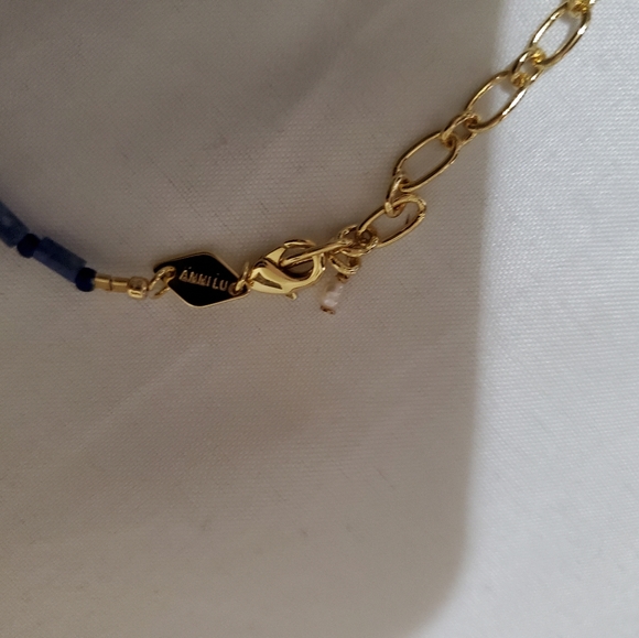Anni Lu Azzuro NecklaceBlue and Gold NWOT - Picture 4 of 5